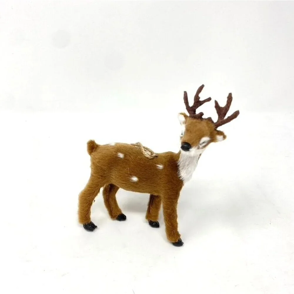 Target Faux Fur Deer Christmas Tree Ornament Dark Brown with Spots Wondershop™
